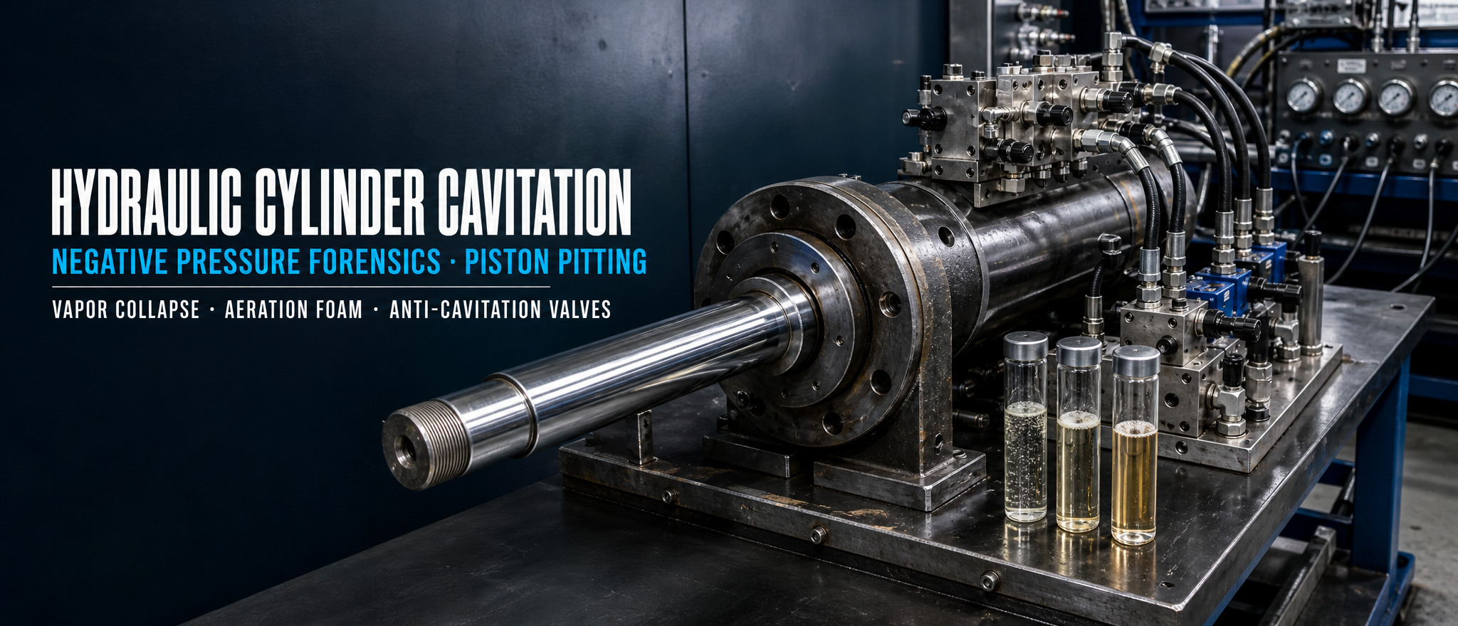 Hydraulic Cylinder Cavitation at Aeration: Workshop Forensics sa Negative Pressure at Piston Pitting