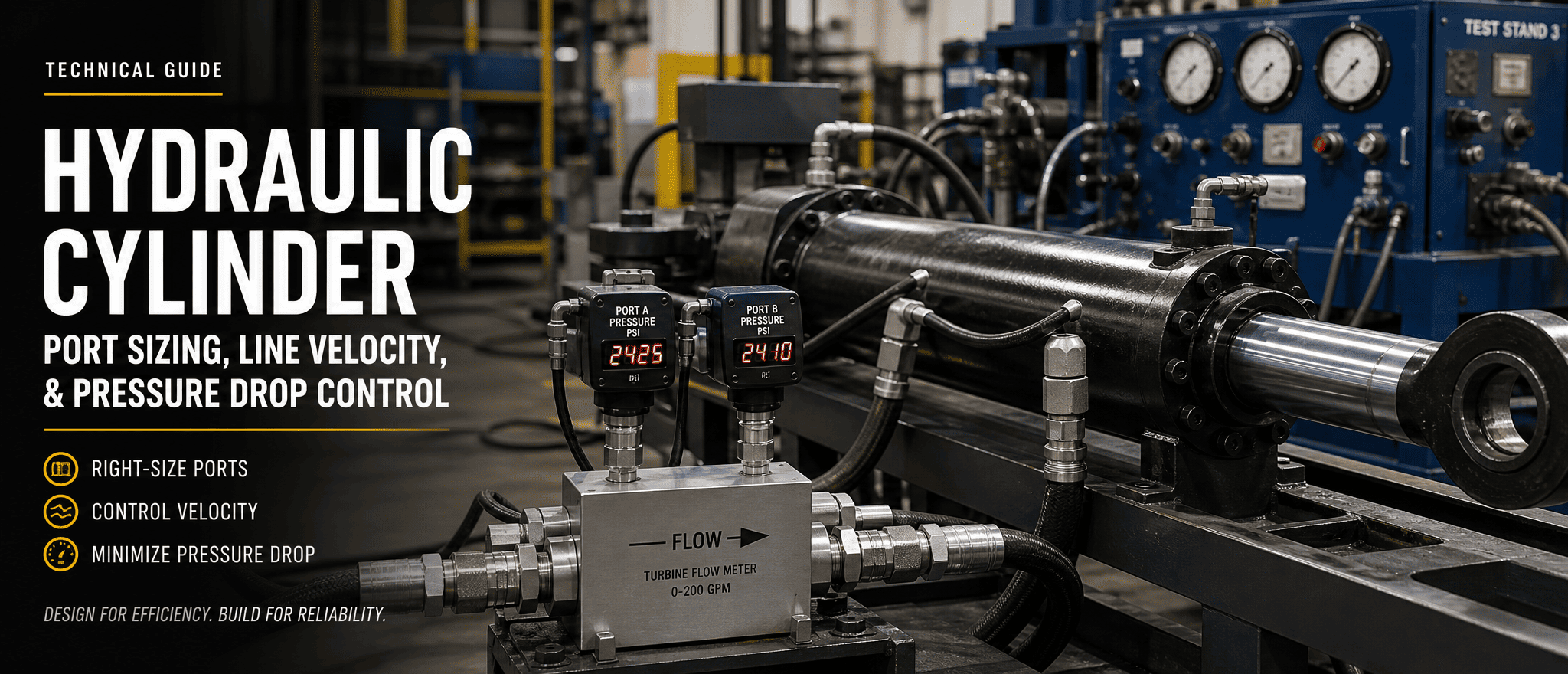 Hydraulic Cylinder Port Sizing at Line Velocity: Paano Kontrolin ang Pressure Drop at Flow Choking sa High-Flow Circuit