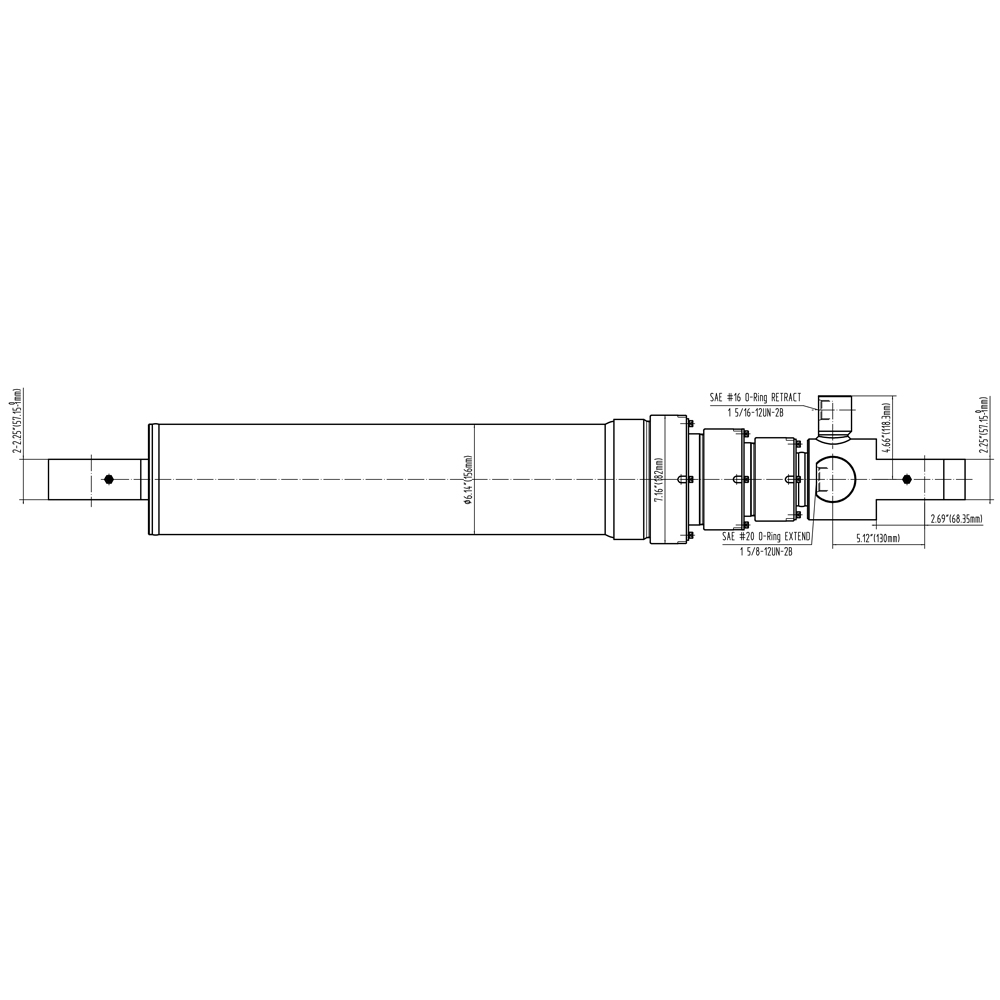 Double Acting Hydraulic Cylinder para sa Garbage Compactor