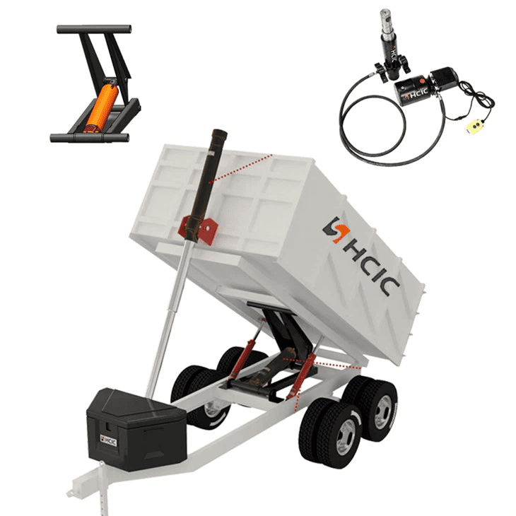 Malaking Tonelada HSG High Pressure Hydraulic Oil Cylinder Para sa Dump Trailer